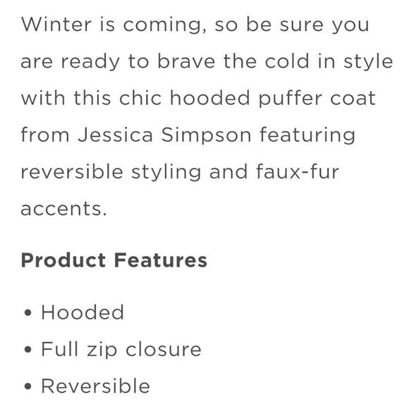 Jessica Simpson Women's Leopard Fur Reversible Puffer - Picture 8 of 12